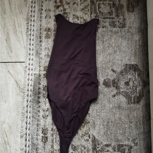 Zara Dark Plum Sleeveless Bodysuit